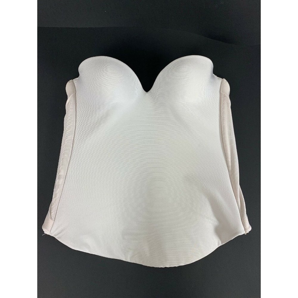 Davids Bridal Seamless Bustier Corset Bra size 34B Strapless White Longline